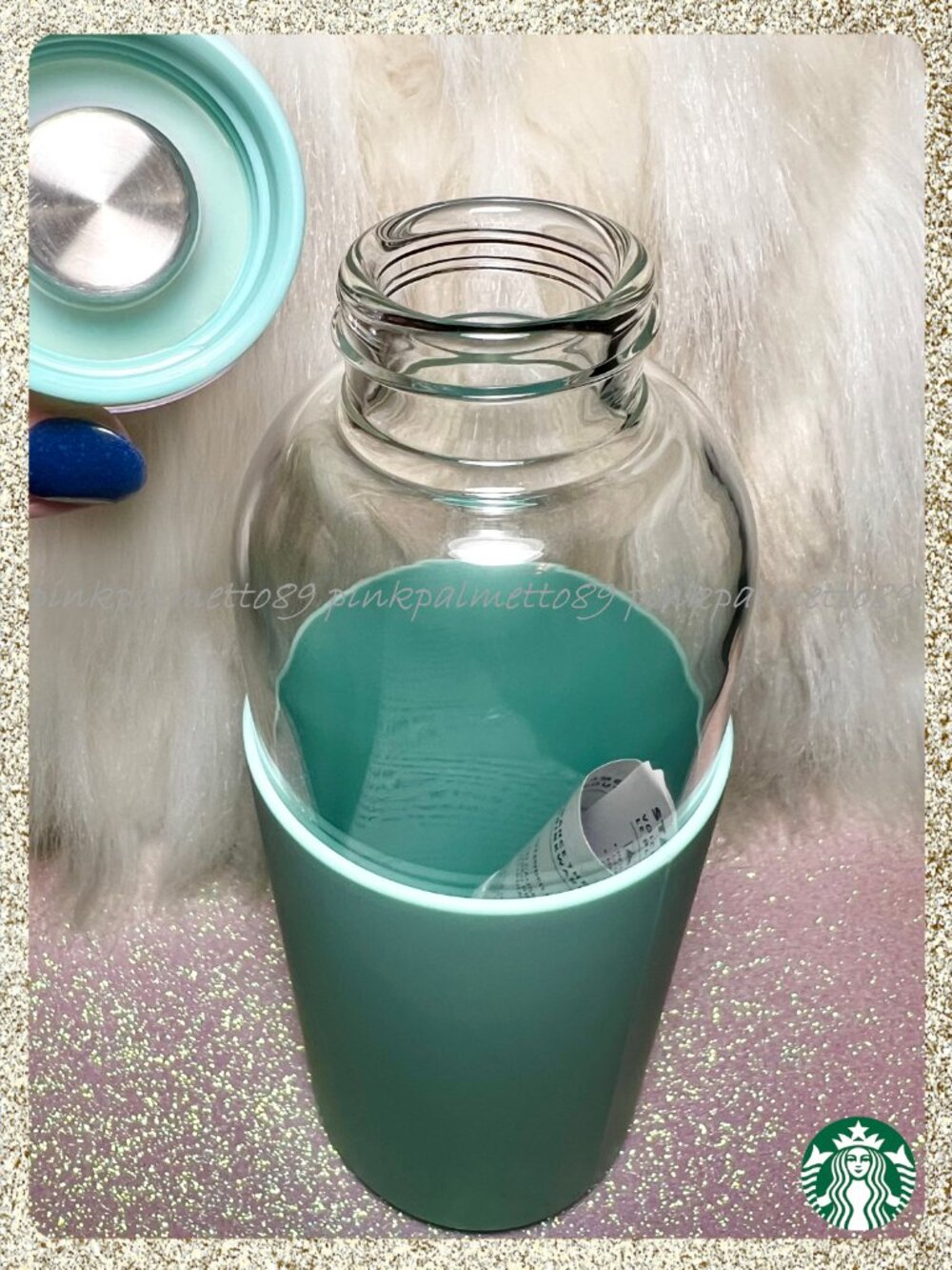 ✨💚 NWT 2026 Starbucks Road Trip 24oz Glass Bottle w/ Sleeve Limited Edition - Picture 3 of 4